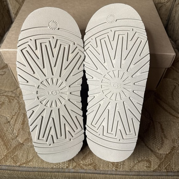 UGG Tazz Driftwood Platform womens shoes 1122553 Slippers Suede Size 5 Excellent - Picture 7 of 10